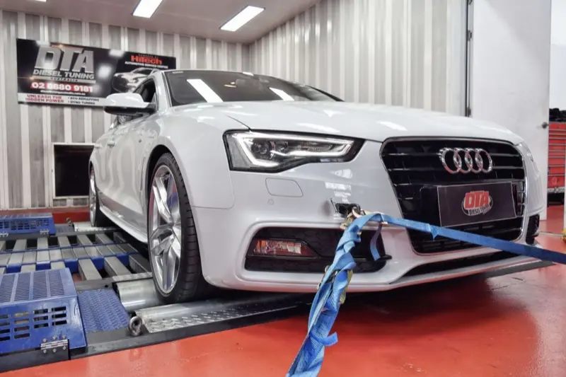 Audi remap tuning on the dyno, Sydney